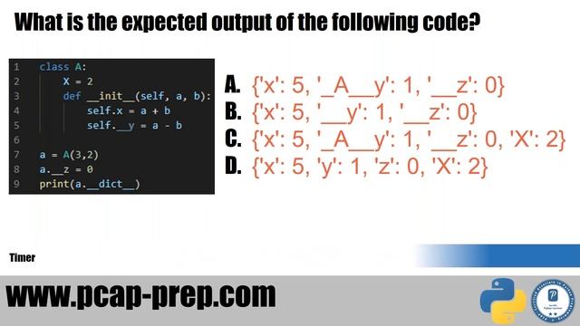 Python PCAP certification - Practice Tests. Sample Question #6. www.pcap-prep.com смотреть онлайн
