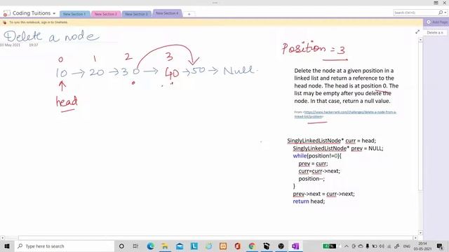 Delete a node of a Linked List | HackerRank | Problem Solving | Data Structures - LinkedList смотреть онлайн