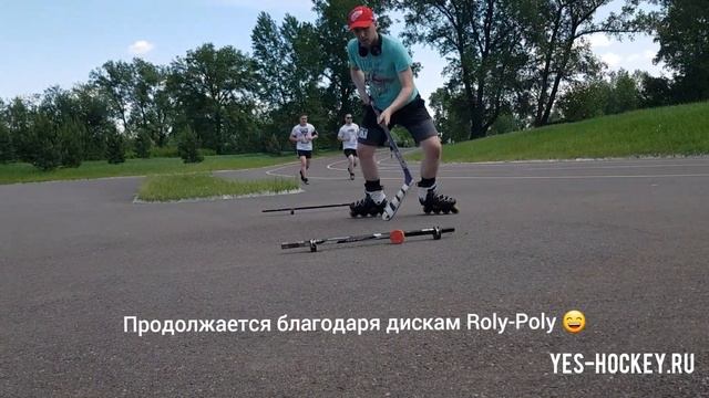 Тренажёр для хоккея Roly-Poly от YES-HOCKEY (диски-неваляшки для дриблинга на асфальте и льду) смотреть онлайн