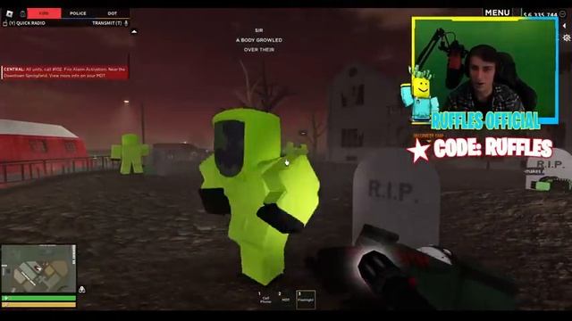 BIOHAZARD LEAK IN GRAVEYARD... *HAZMAT RESPOND & ZOMBIES* ER:LC Roblox Halloween Roleplay смотреть онлайн