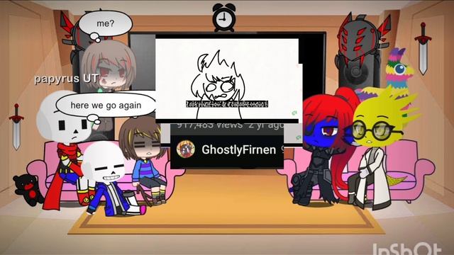 // Undertale react to // part 1 // смотреть онлайн