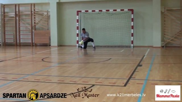 Futsal keeper warm up training - Футзал разминка вратарей с разных позиций смотреть онлайн