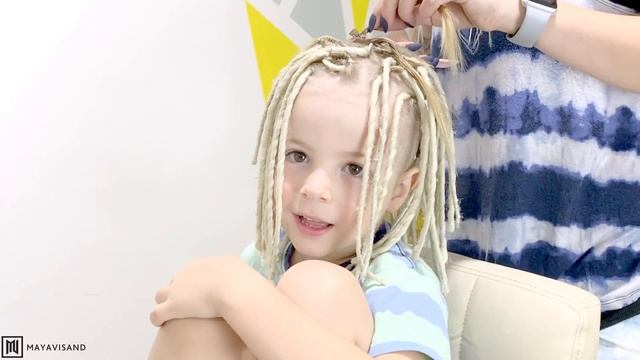 Безопасная афропричёска дреды для детей. Марк, 5 лет. смотреть онлайн