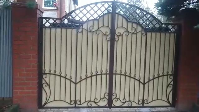 Ворота с элементами художественной ковки смотреть онлайн