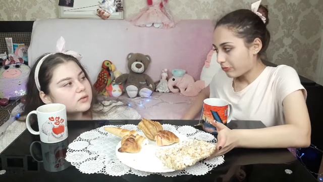 MUKBANG ЧАЕПИТИЕ  булочки, пирожные, круассаны!!!/