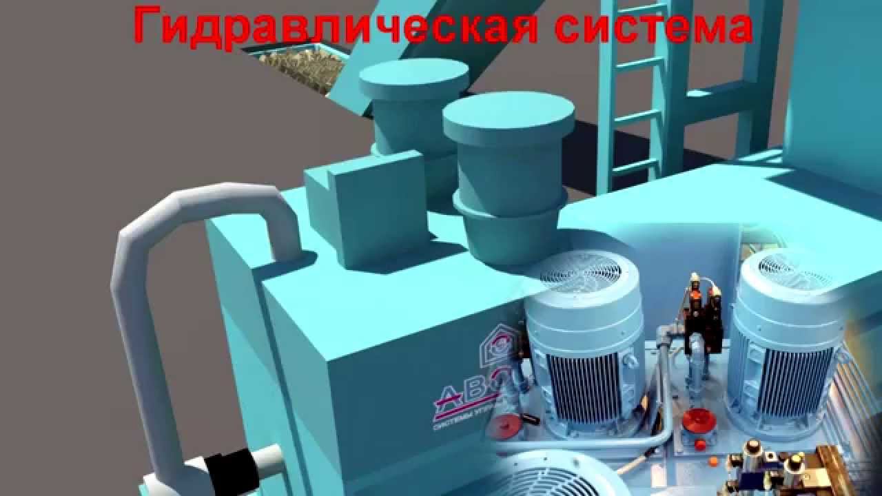 Анимация работы горизонтального пакетировочного пресса ABONO