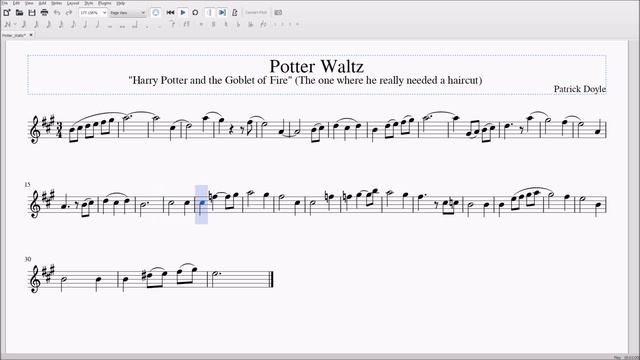 Potter Waltz for Alto/Bari Sax Sheet Music смотреть онлайн