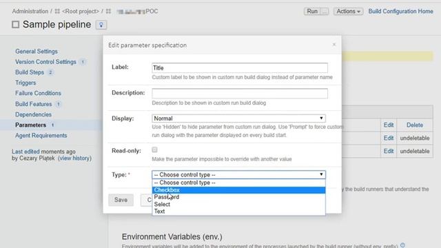 Editing TeamCity build parameters смотреть онлайн