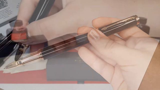 Parker Ingenuity 5th Technology Black Lacquer & Gold Plate Innovative Fineliner Pen In Box