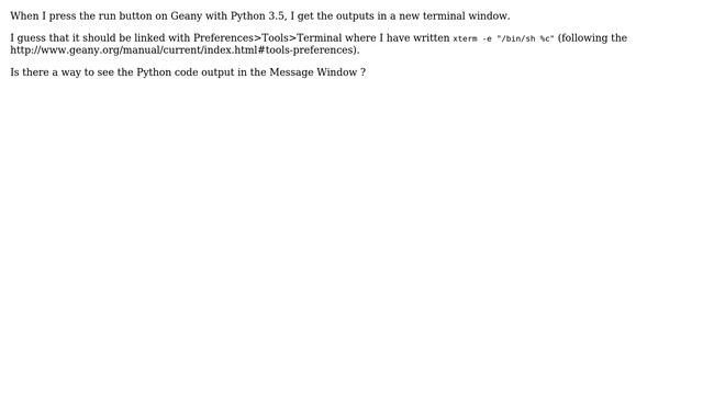 Ubuntu: Geany output in terminal смотреть онлайн