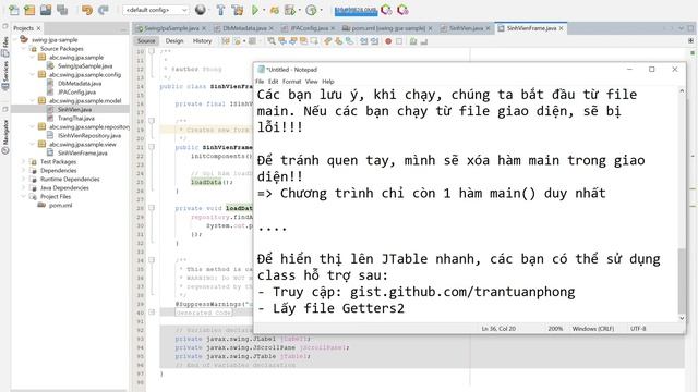 [Swing JPA] 2.2 Hiển thị nhanh JpaRepository lên JTable смотреть онлайн