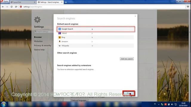 How to make Google your default search engine in Opera Browser смотреть онлайн