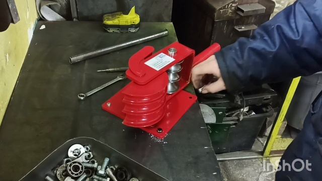 Трубогиб для круглой трубы тр-02 первое впечетлениепробный загиб