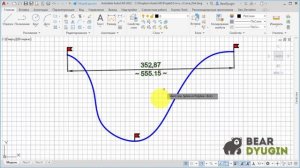 Измерить\отложить размер по кривой в AutoCAD