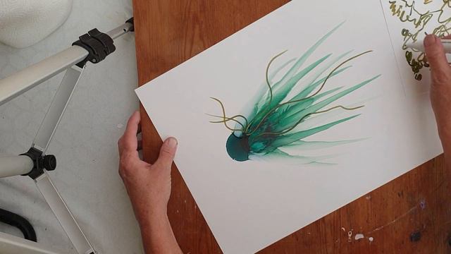 Alcohol Ink And Markers- My Jellyfish Expression ( Nr 21)