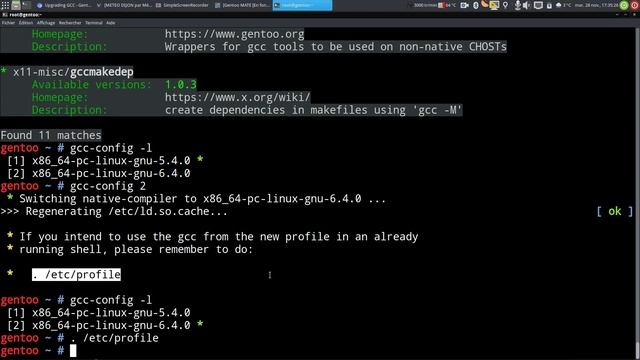 Gentoo MATE mise à jour dont GCC : explications смотреть онлайн