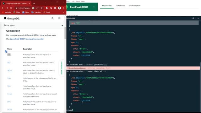 $eq in MongoDB || MongoDB || $eq смотреть онлайн