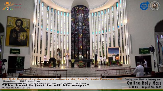 Live 6:30 AM Holy Mass - August 30 2022 Tuesday 22nd Week in Ordinary Time смотреть онлайн