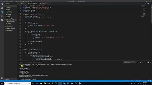 Autenticación con JWT y por roles Express + Mysql en Angular 6 смотреть онлайн