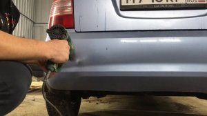 Ремонт бампера, как выпрямить вмятину на бампере?