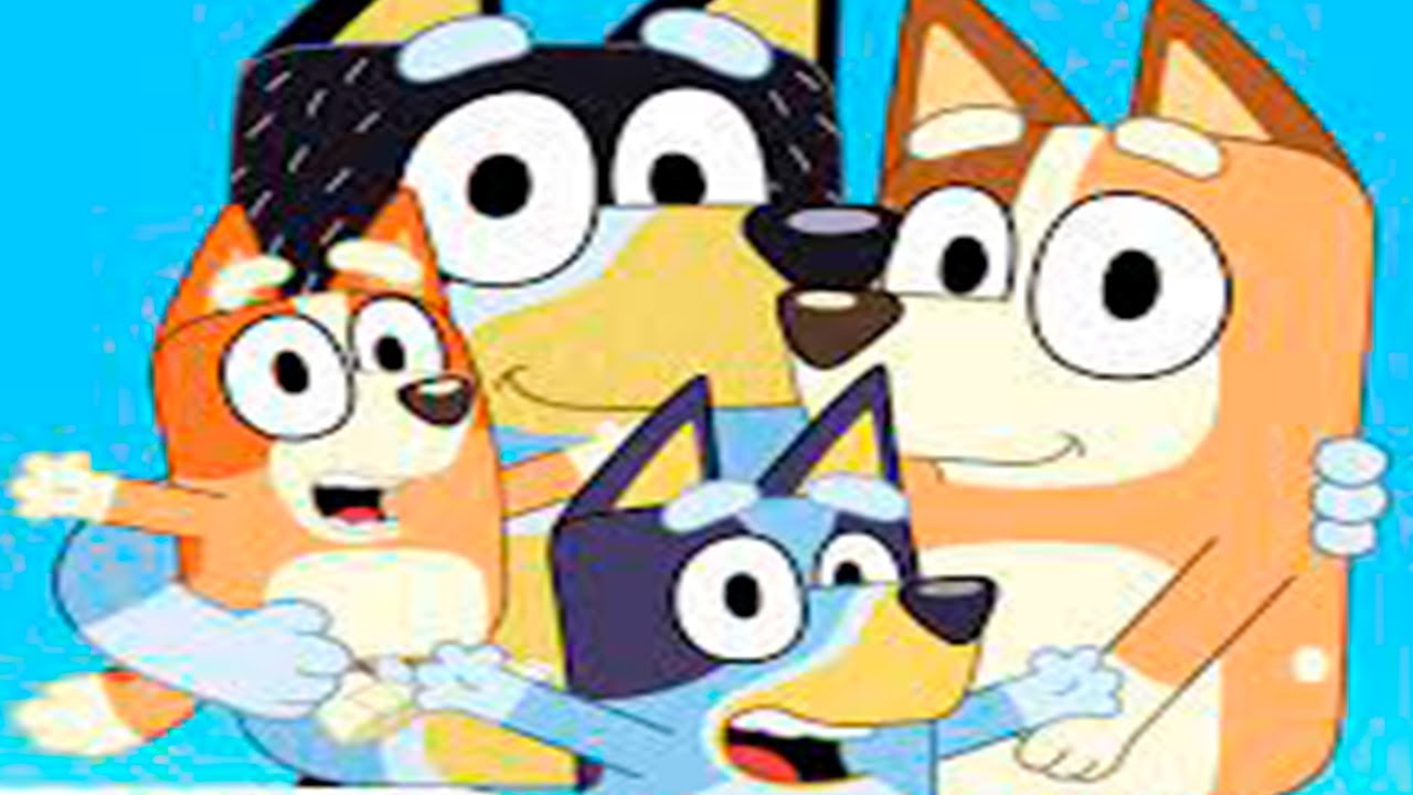 Блуи давай играть Прыгаем на батуте, купаемся в бассейне и катаемся на автомобиле с котёнком Аби смотреть онлайн