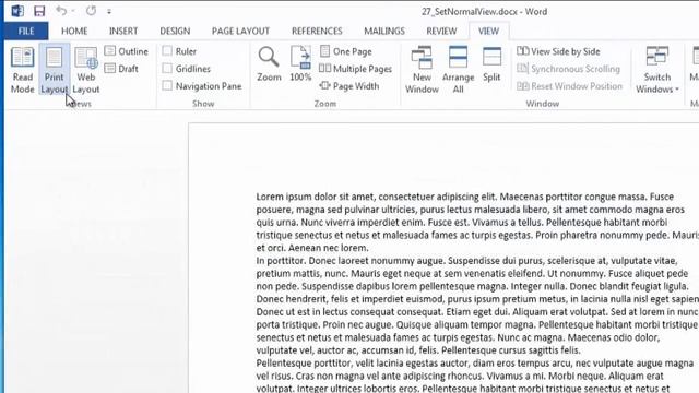 How to Set Normal View in Microsoft Word : Using Microsoft Word смотреть онлайн