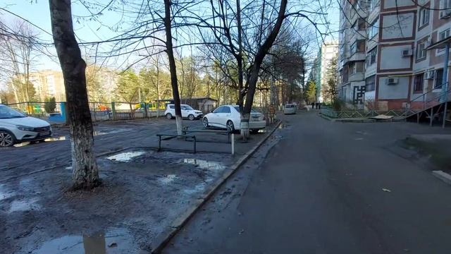 Обзор Комсомольского микрорайона города Краснодара. Зима . Февраль 2021 год смотреть онлайн