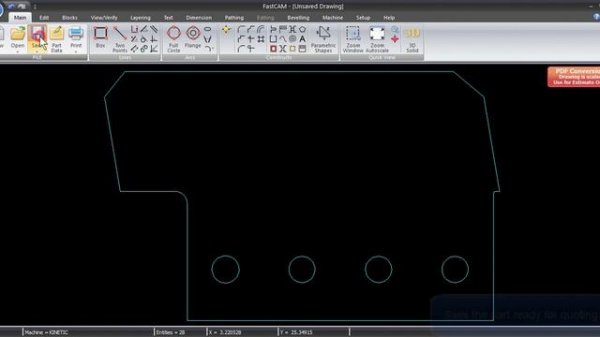 PDF to DXF Converter. Quoting parts from PDF files.