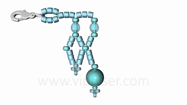 Beaded Necklace Sky. 3D Beading Tutorial смотреть онлайн