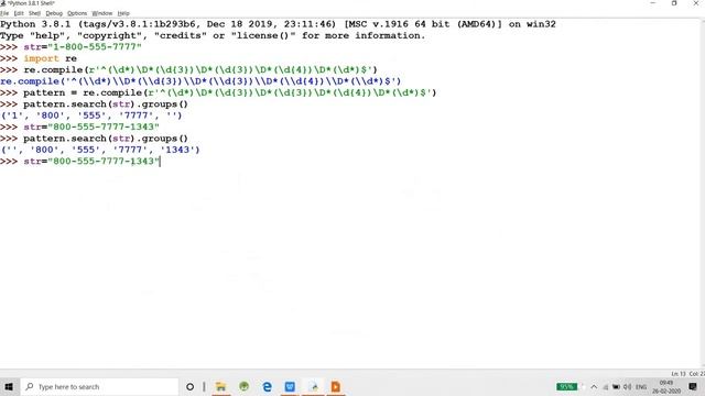 Python Part-13 (Regular Expressions using the Phone number exmaple) смотреть онлайн