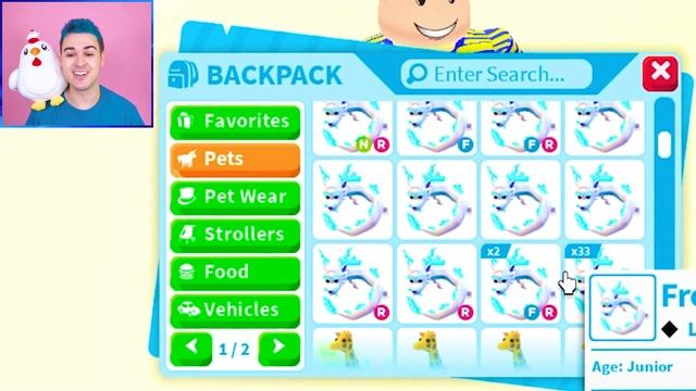 *RICHEST* Adopt Me INVENTORY TOUR!! *EVERY* MEGA NEON Legendary Pet And RAREST Roblox Adopt Me Item смотреть онлайн