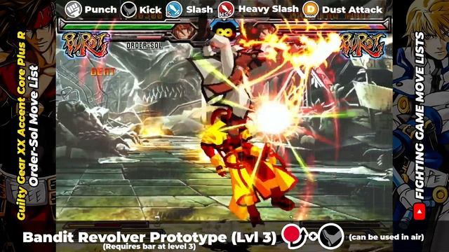 ORDER-SOL MOVE LIST - Guilty Gear XX Accent Core Plus R (GGXXACPR) смотреть онлайн
