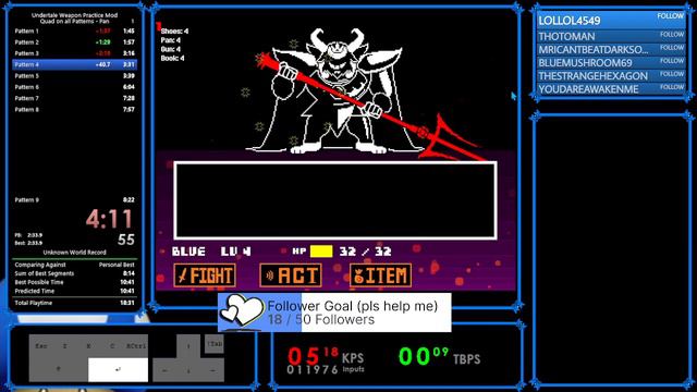 Undertale Category Submission Weapon Practice mod Quad on all patterns pan in 8:18.58 смотреть онлайн