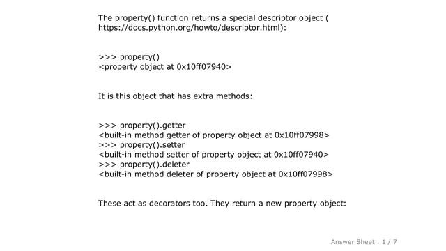 PYTHON : How does the @property decorator work in Python? смотреть онлайн