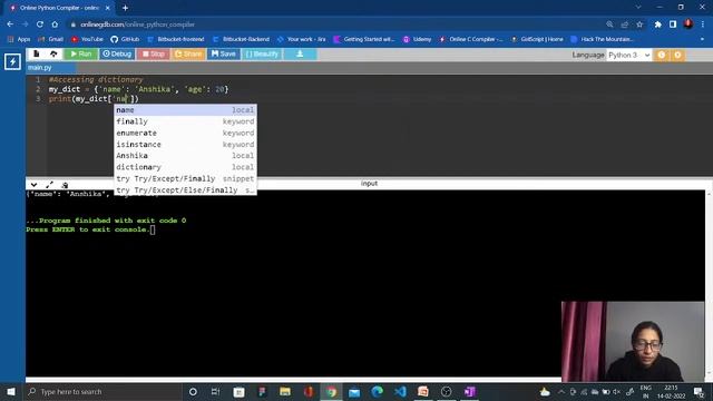 Dictionary | Anshika Gupta | GeeksForGeeks Python смотреть онлайн