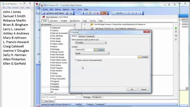 Using variables in Macro Express Pro смотреть онлайн