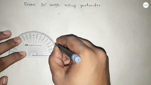 How to draw 30 degree angle using protractor.Construct 30 degree angle using protractor.shsirclasse смотреть онлайн
