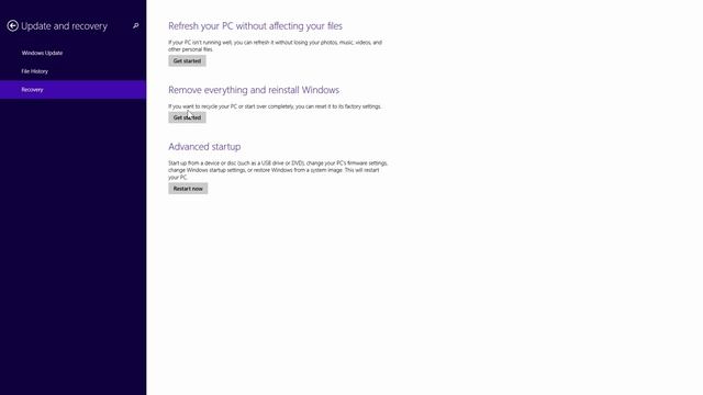 Windows 8.1 - Reset to factory settings and delete personal data смотреть онлайн