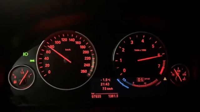 BMW F10 520 0-100 N20B20 stock разгонacceleration