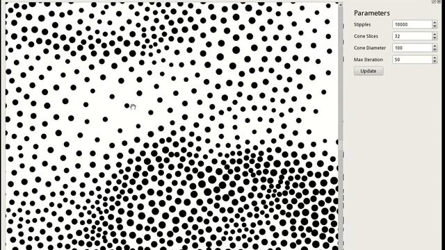 Weighted Voronoi Stippling (Qt, OpenGL) смотреть онлайн