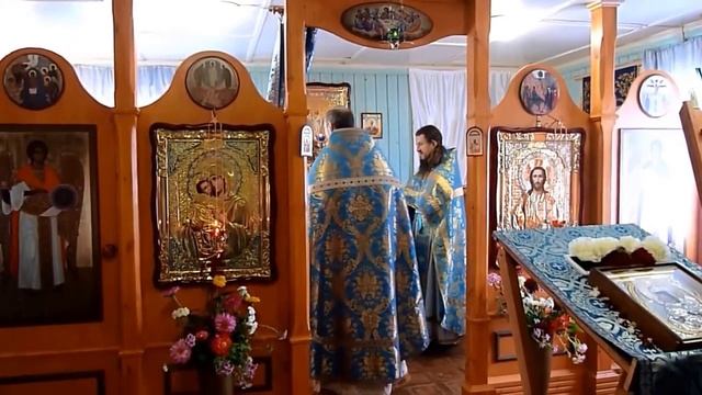 Литургия 8 сентября 2016 г. в храме в честь иконы Божьей Матери именуемой Владимирской д.Лыловщина смотреть онлайн