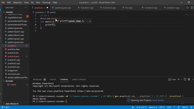 Printing Hello world In three languages that is JAVA , C++/CPP & C || programing basics смотреть онлайн