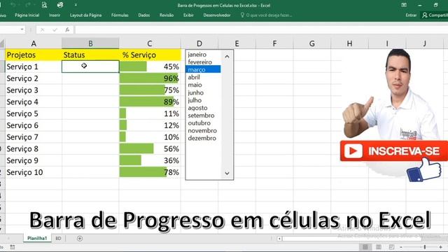 Barra de Progresso em celulas | Formatação condicional Avançada no Excel смотреть онлайн