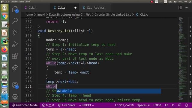 Destroy a Circular Single Linked List | Data Structures using C смотреть онлайн