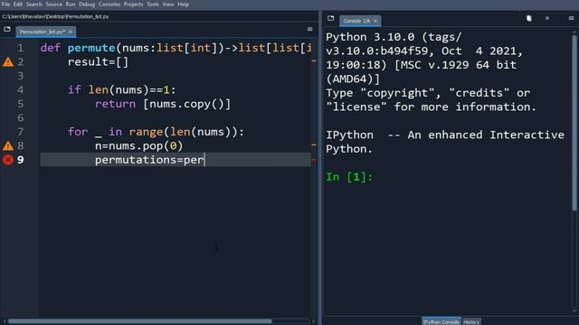 248 Find all Possible Permutation of a List of Numbers in Python Programming || Datastructure Arra смотреть онлайн