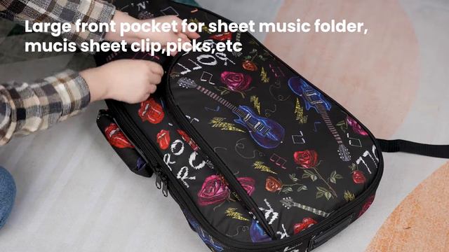 CAHAYA Electric Guitar Bag Rose Printing Soft Guitar Case смотреть онлайн