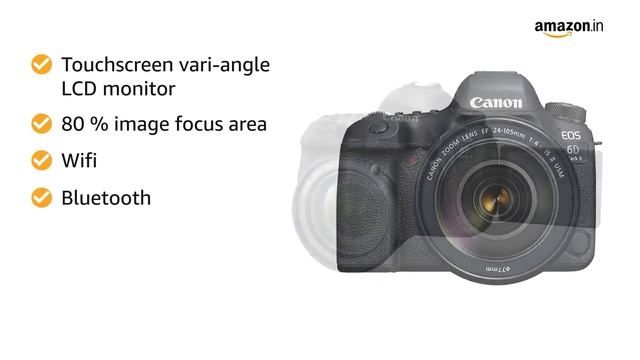 Canon EOS 6D Mark II 26.2MP Digital SLR Camera with EF24-105 mm f/4L is II USM Lens смотреть онлайн