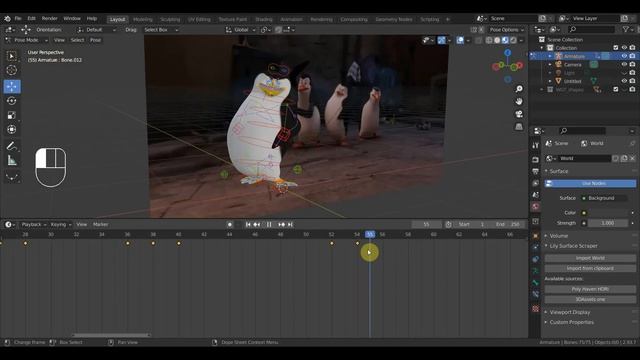 BLENDER 2.93 Пробую блокинг Шкипера с MOVE смотреть онлайн