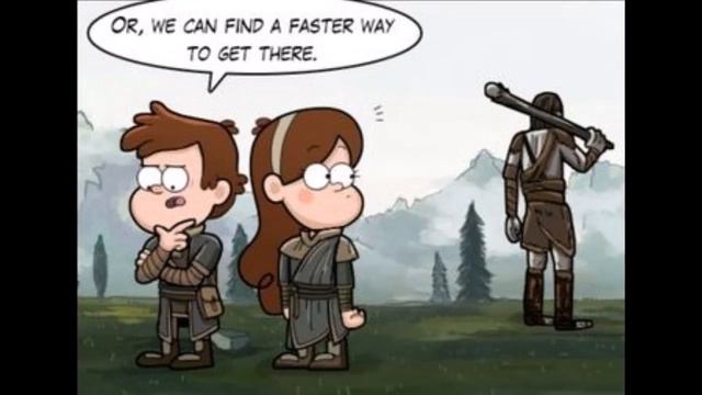 Secret fast travel Skyrim x Gravity Falls смотреть онлайн