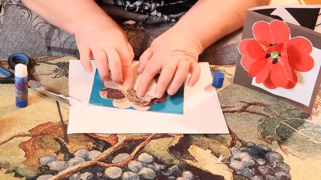 Красивые открытки-поздравления с цветами с днем рождения - красный мак смотреть онлайн